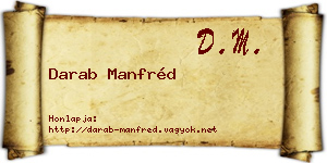 Darab Manfréd névjegykártya