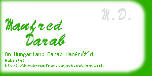 manfred darab business card